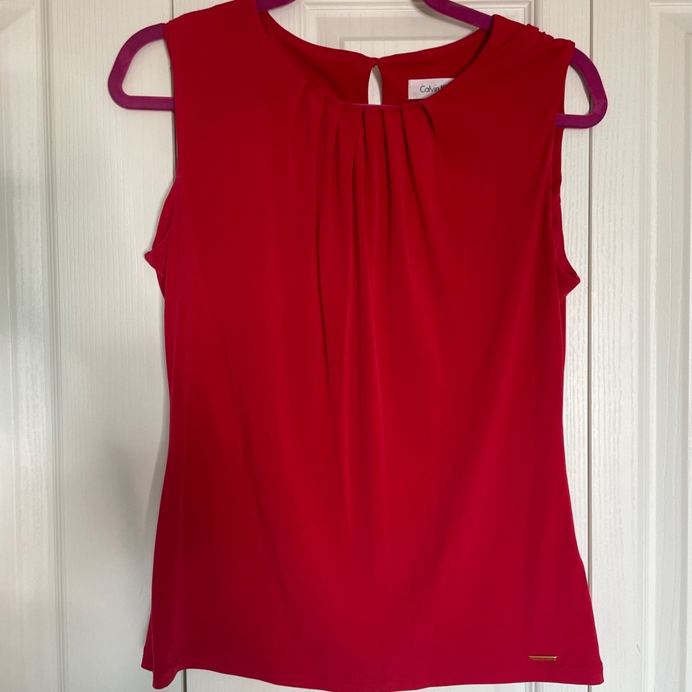 Red tank top